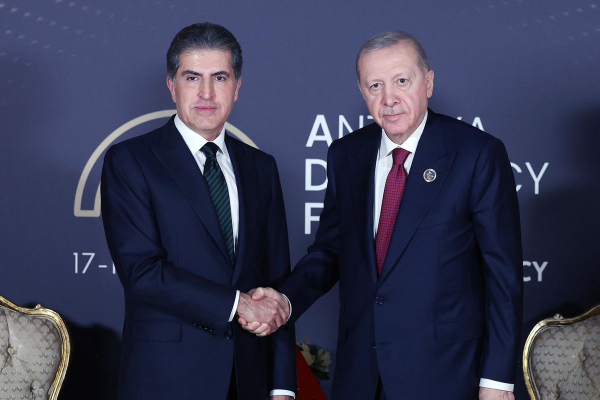 Cumhurbaşkanı Erdoğan ile Neçirvan Barzani Antalya\'da bir araya geldi