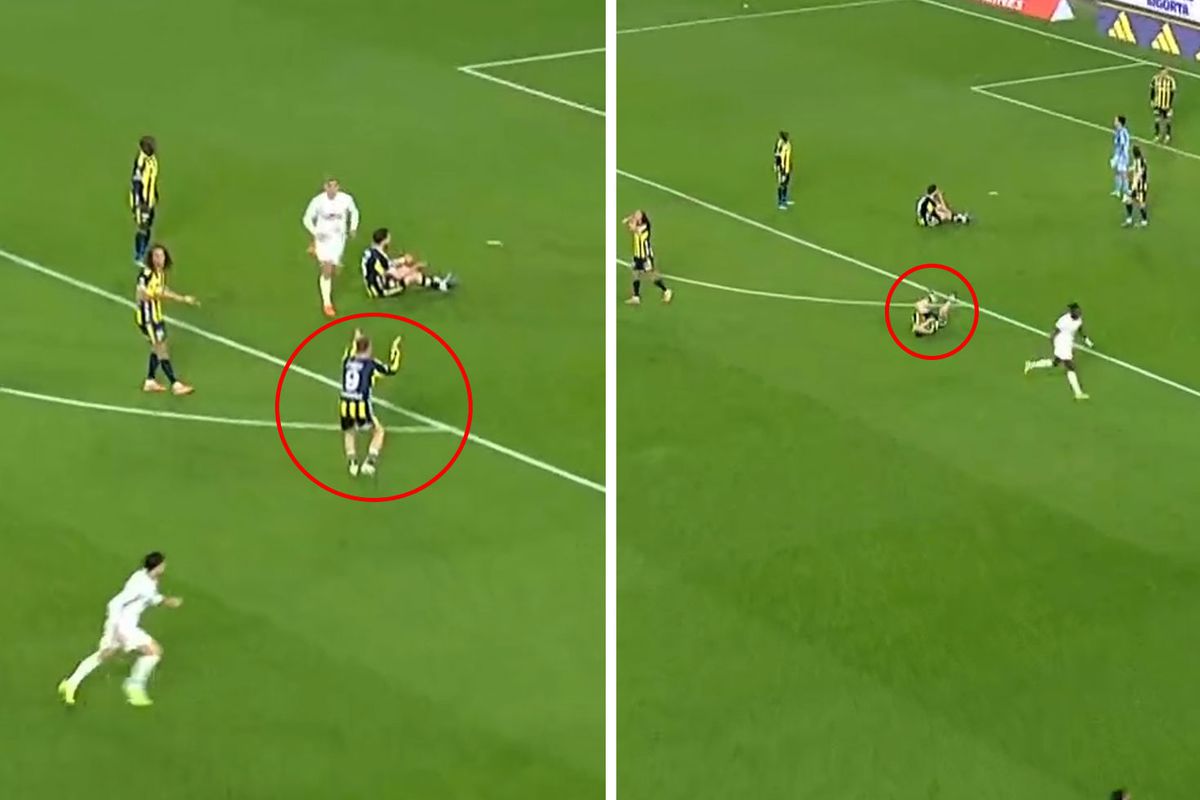 Kerem Aktürkoğlu\'ndan Ederson\'a dev tepki! Sinirden kendini yere attı