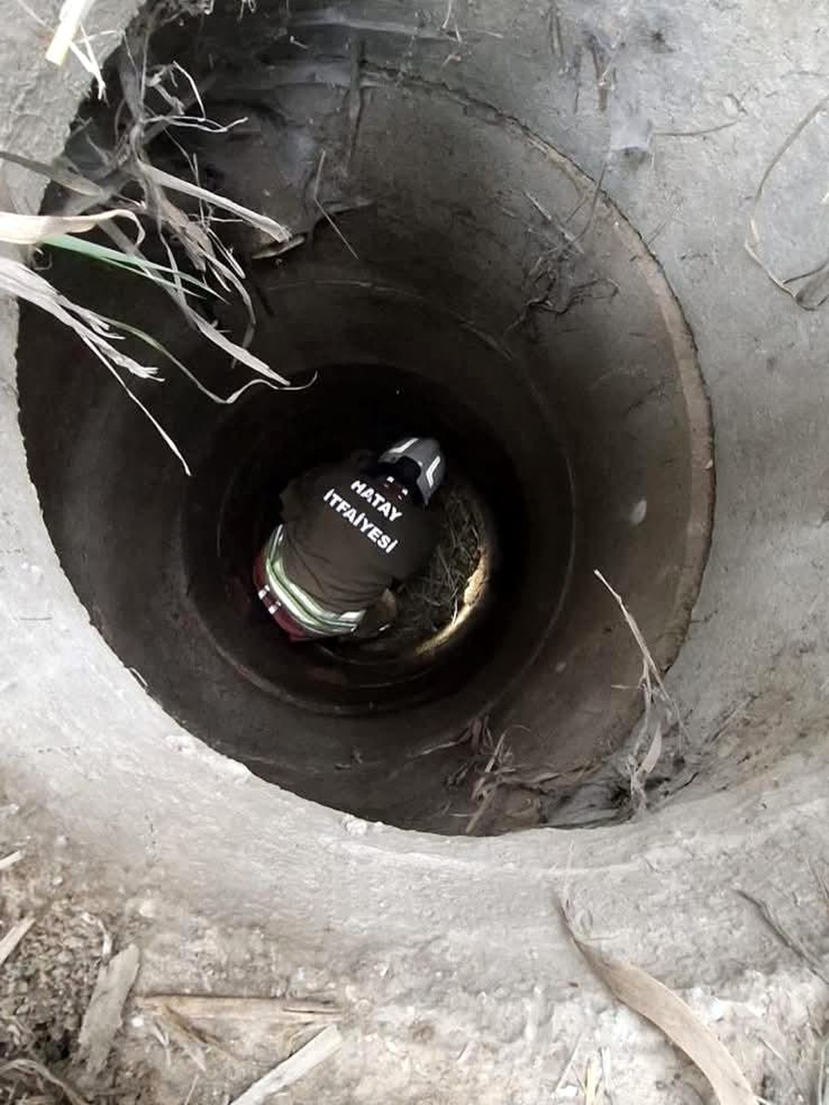 Antakya\'da kuyuya düşen köpeği itfaiye kurtardı