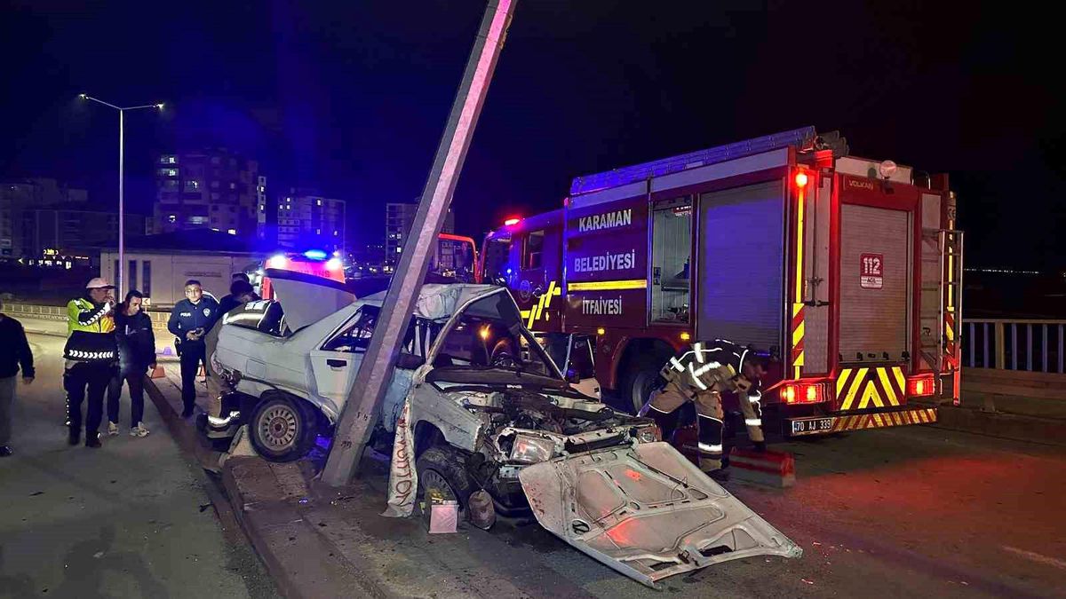 Karaman\'da Trafik Kazası: 2 Yaralı