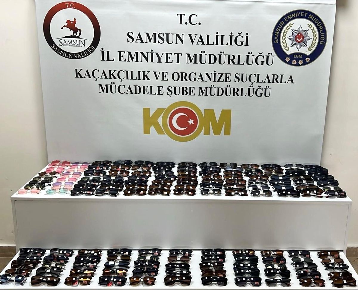 Samsun\'da Kaçak Güneş Gözlüğü Operasyonu