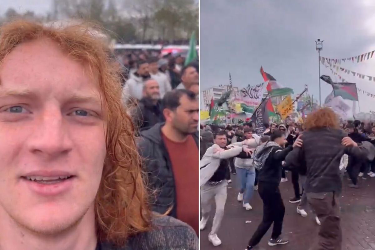 Amerikalı gezgin Diyarbakır\'da protestonun ortasında kaldı