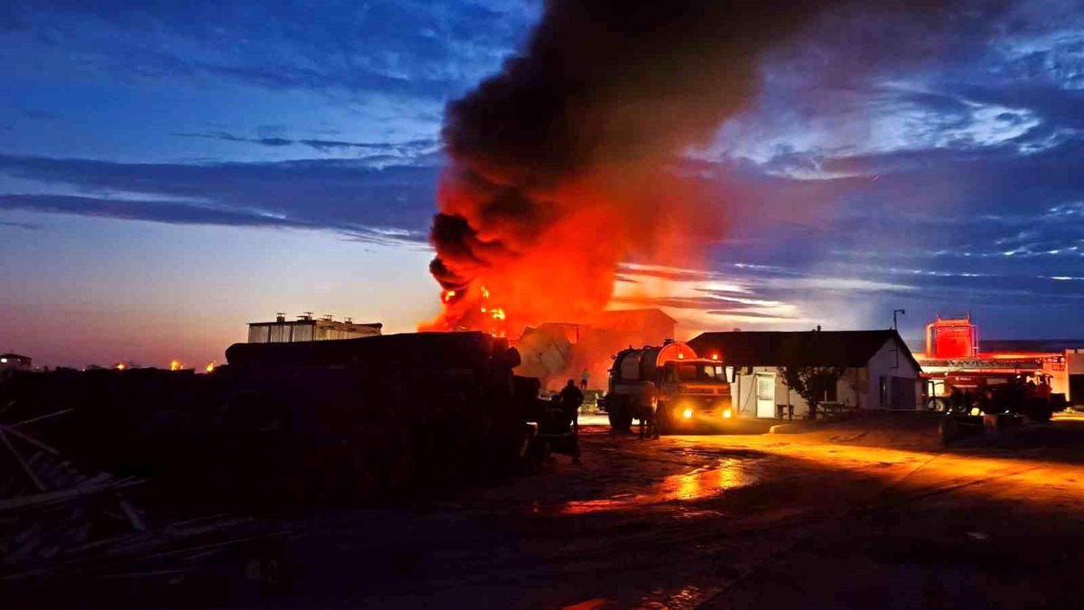 Edirne\'de Kereste Fabrikasında Yangın