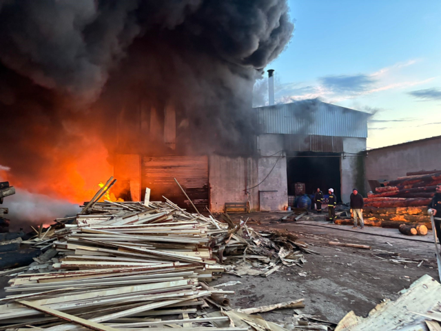 Edirne'de kereste fabrikasında yangın