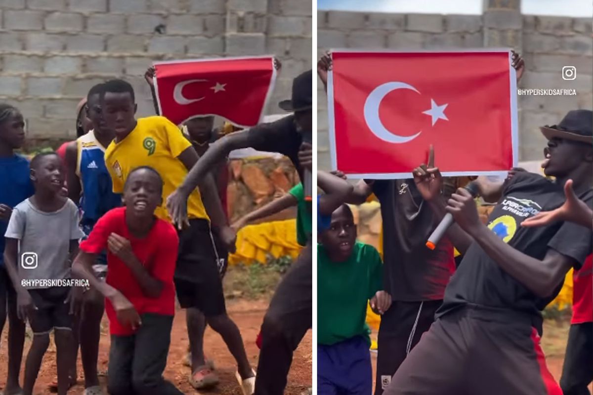 Generali Türkiye\'yi tehdit ediyordu! Ugandalı gençlerden Bizim Çocuklar\'a özel marş