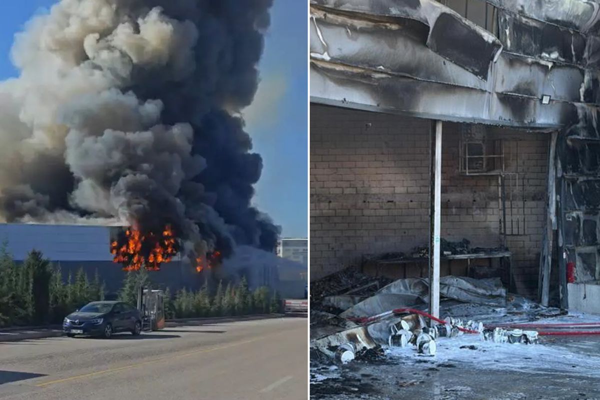 Ankara\'da boya fabrikasında yangın: Bir işçi hayatını kaybetti