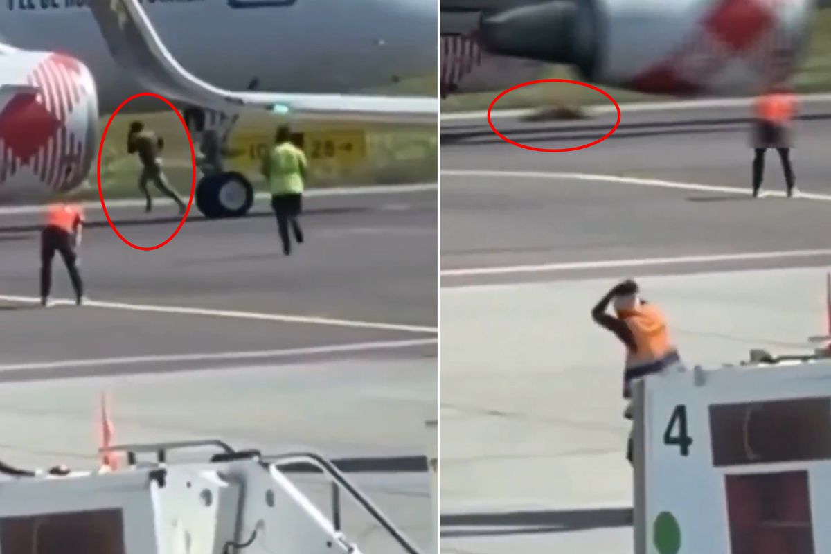Havalimanında dehşet! Uçağın motoruna koşan adam feci şekilde can verdi