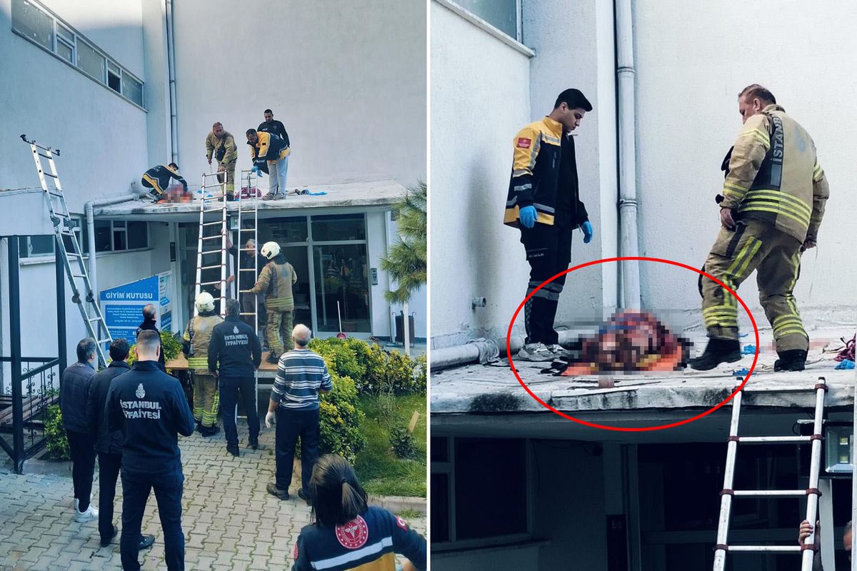 Önce silah sesleri duyuldu sonra kadın kendini 6\'ncı kattan attı