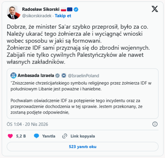 Polonya'dan İsrail askerinin skandal hareketine tepki: Kendi rehinelerini bile öldürdüler
