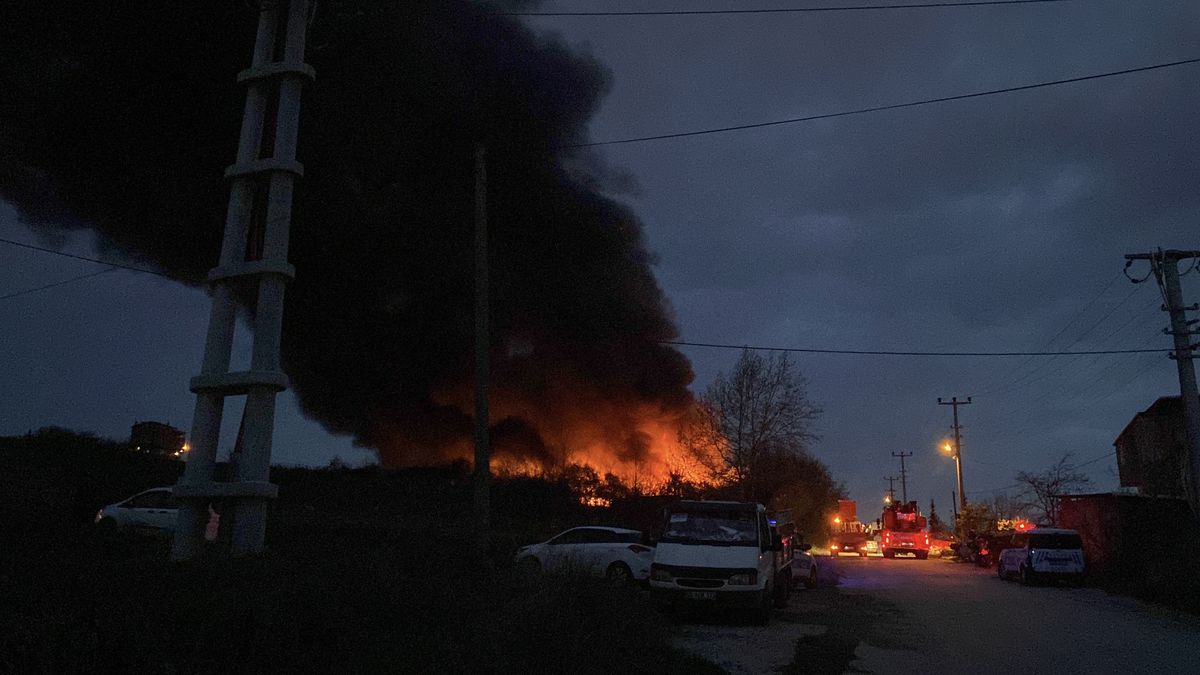 Samsun\'da Meyve Deposunda Yangın