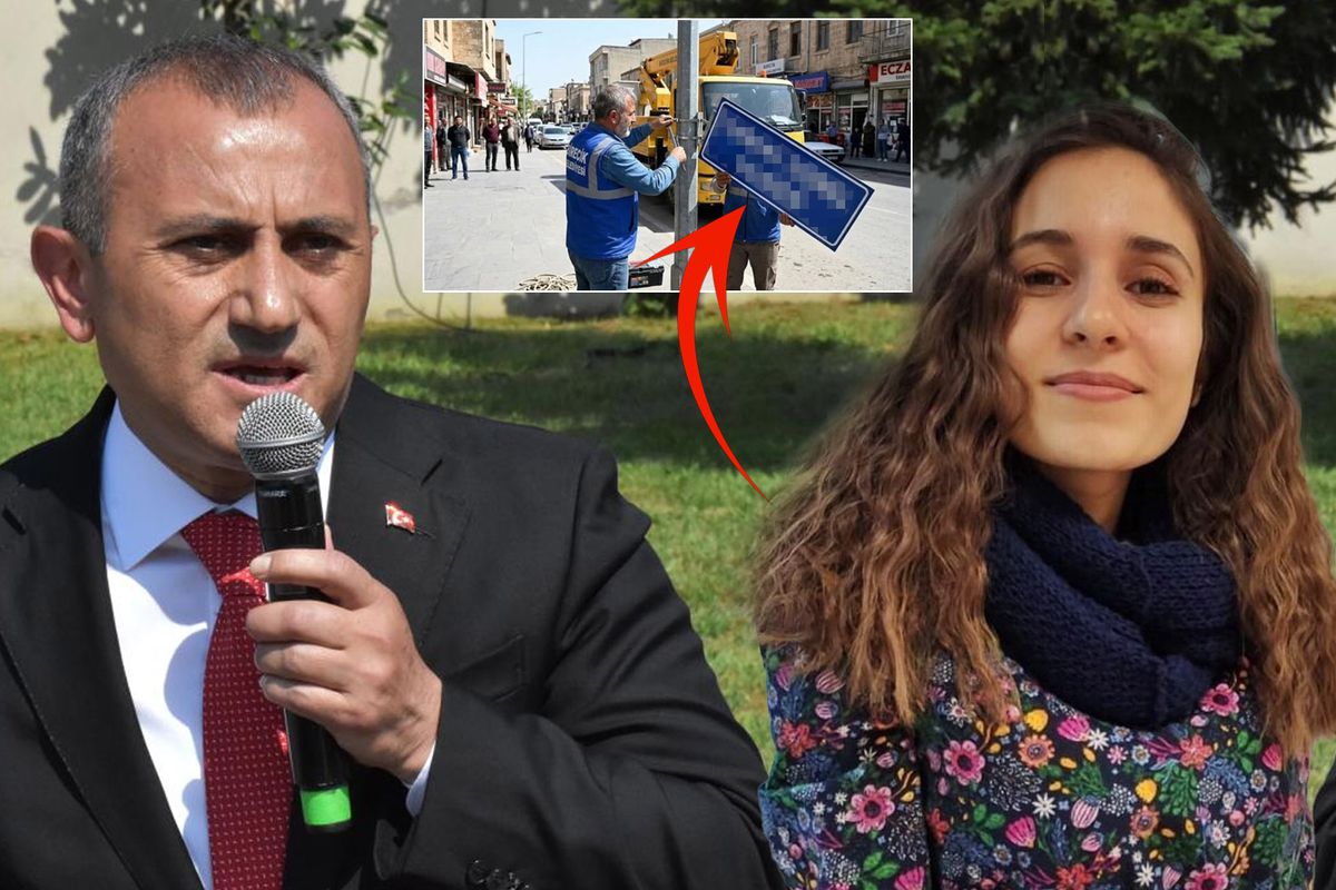 Vali Tuncay Sonel\'in adının verildiği sokağın tabelası söküldü