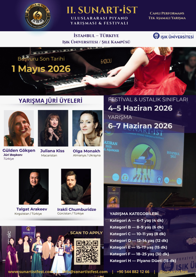 SUNART•İST II. Uluslararası Piyano Yarışması & Festivali kapsamındaIşık Üniversitesi 30. Yıl Özel Kutlama Konseri