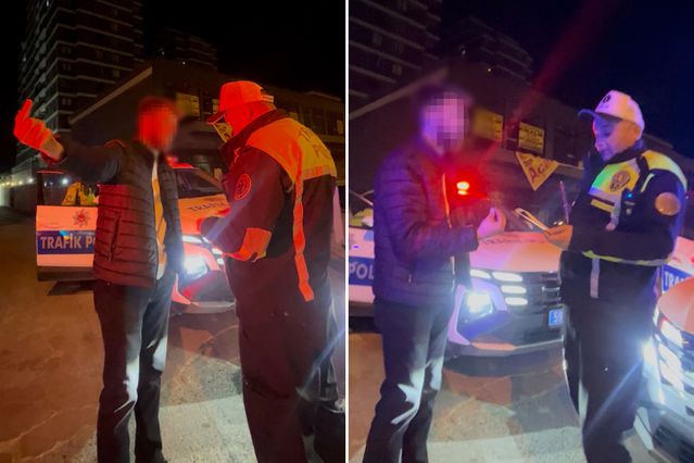 Polisin ayaklarına kapansa da cezadan kurtulamadı