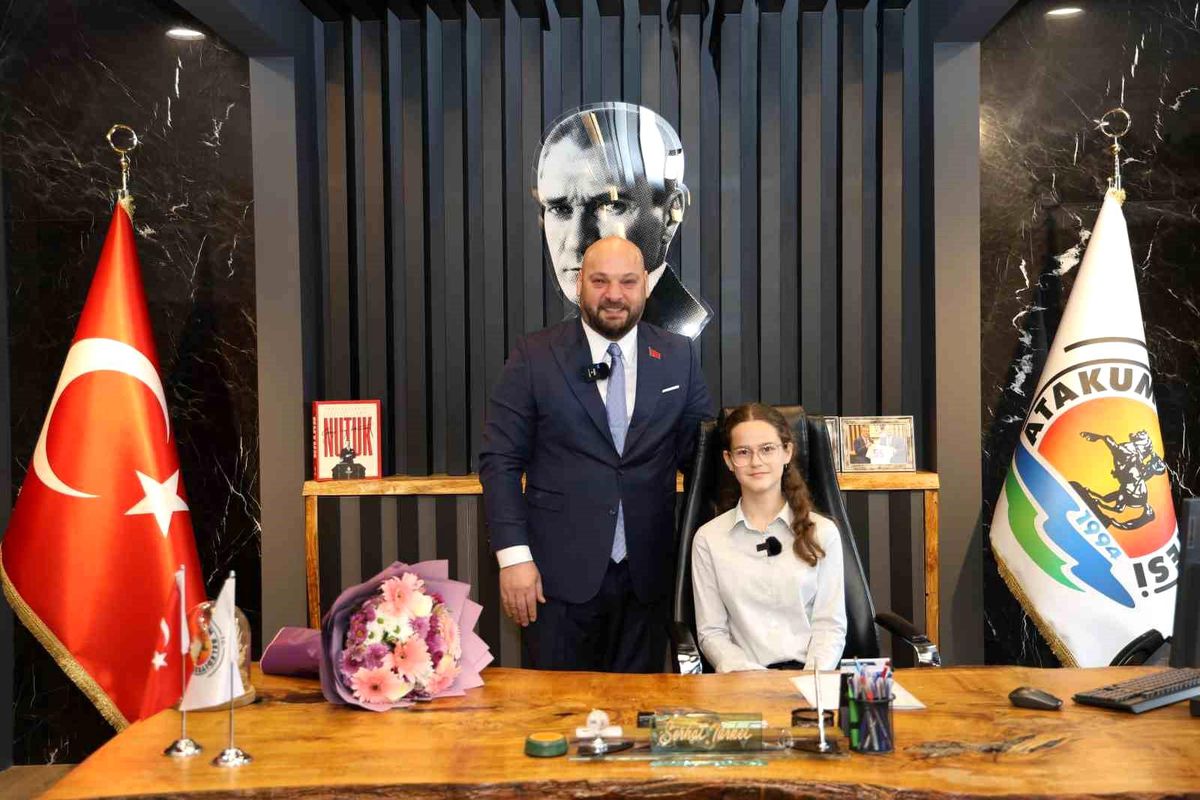 Başkan Türkel, makam koltuğunu Melis Neva Aydın\'a bıraktı