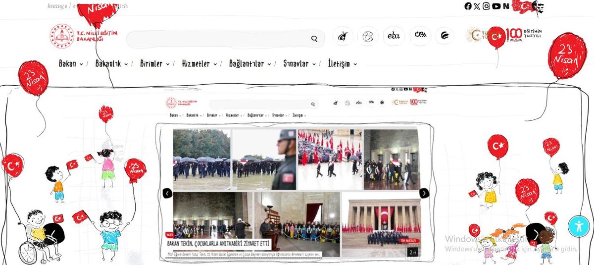 23 Nisan İçin Yenilenen Site