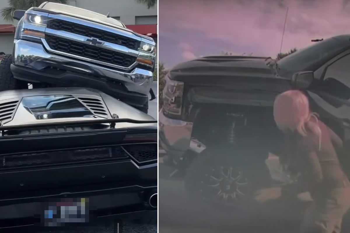 Otoparktaki lüks aracı fark etmeyip üzerine çıktı! Sürücünün sözleri dikkat çekti