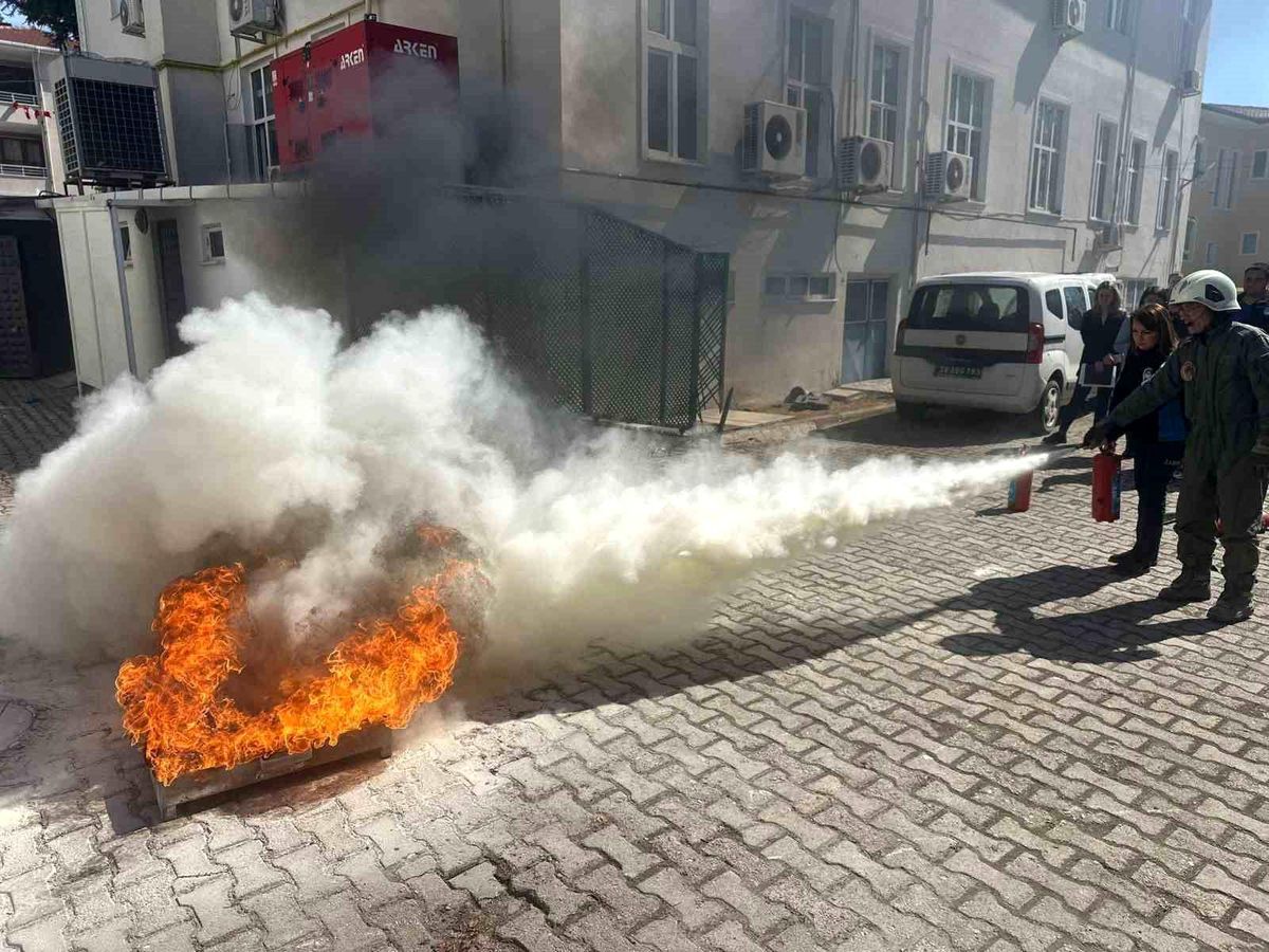 Vize\'de yangın ve tahliye tatbikatı