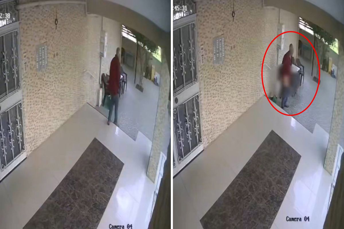 Apartman girişinde pes dedirten görüntü: Süpürge sapıyla kendini tatmin etti