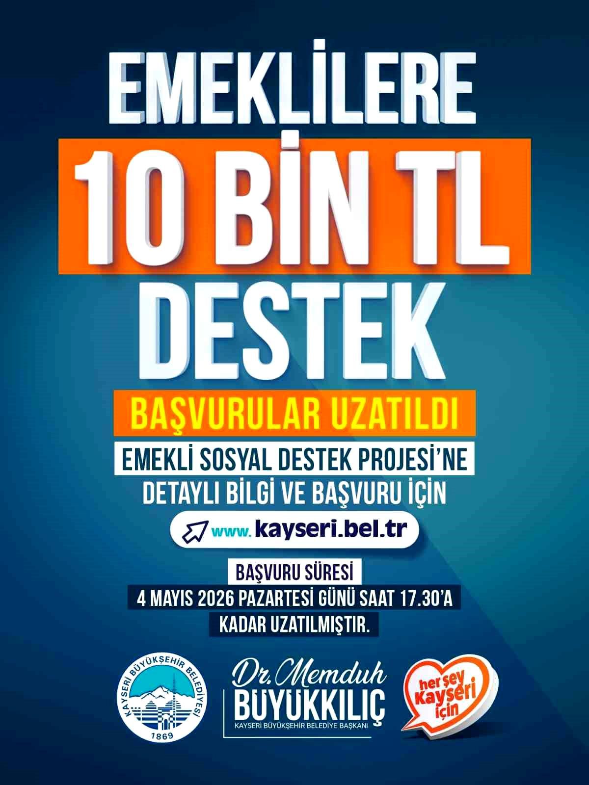 Emeklilere 10 bin TL destek başvuru süresi uzatıldı