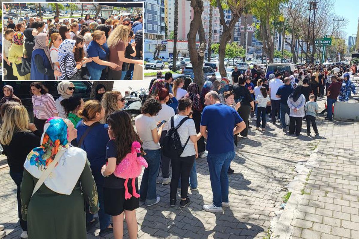 Tüm ürünleri 100 liradan satacağını duyurdu, dükkan önünde izdiham yaşandı