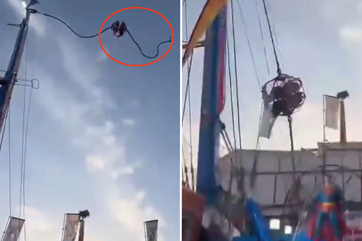 İspanya’da lunaparkta dev sapanın halatı koptu, 4 kişi yaralandı