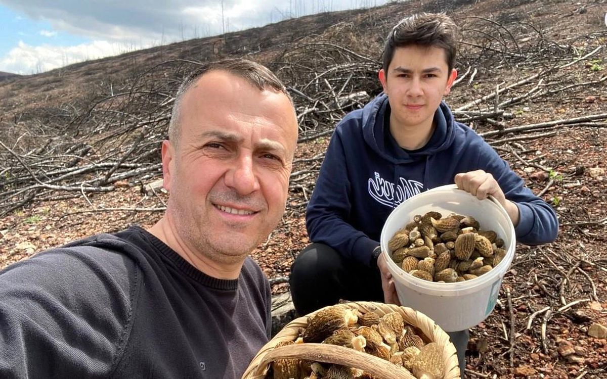 Baba-Oğul Kuzu Göbeği Mantarında Hazine Buldu