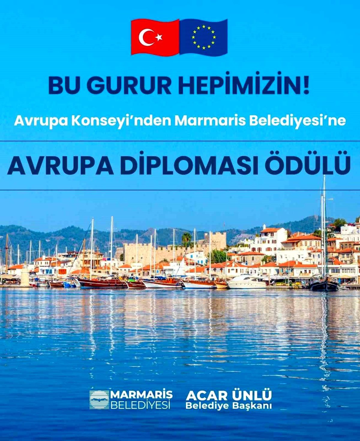 Marmaris Belediyesi\'ne Avrupa\'dan prestijli ödül