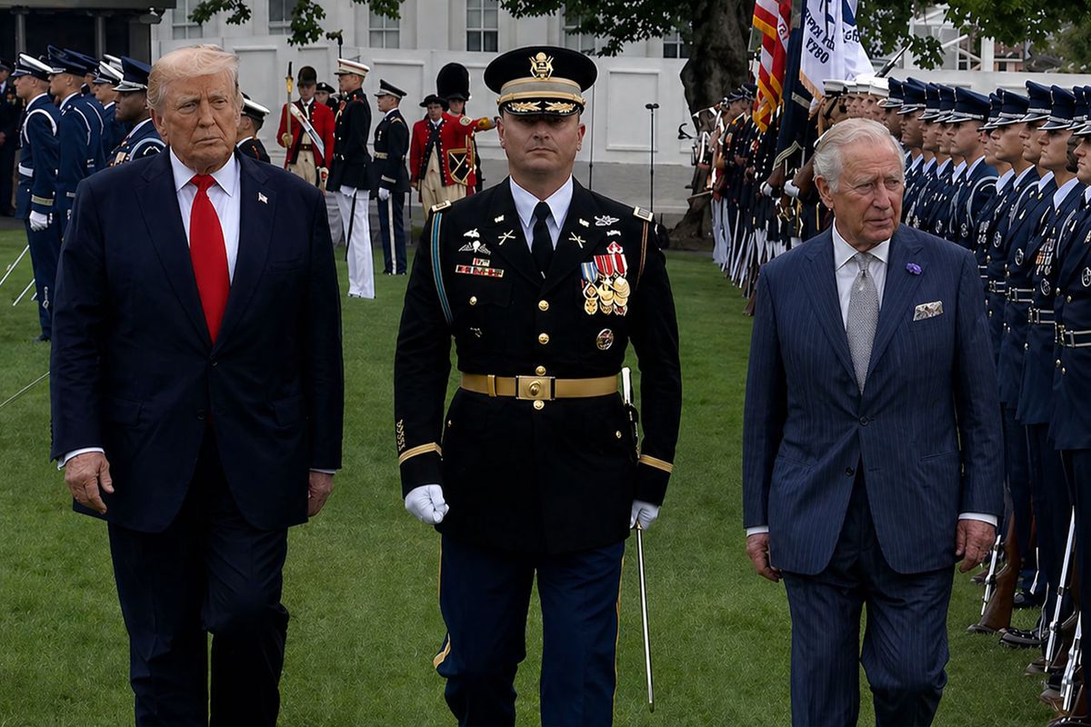 ABD Başkanı Trump, Beyaz Saray\'da İngiltere Kralı 3. Charles\'ı resmi törenle karşıladı