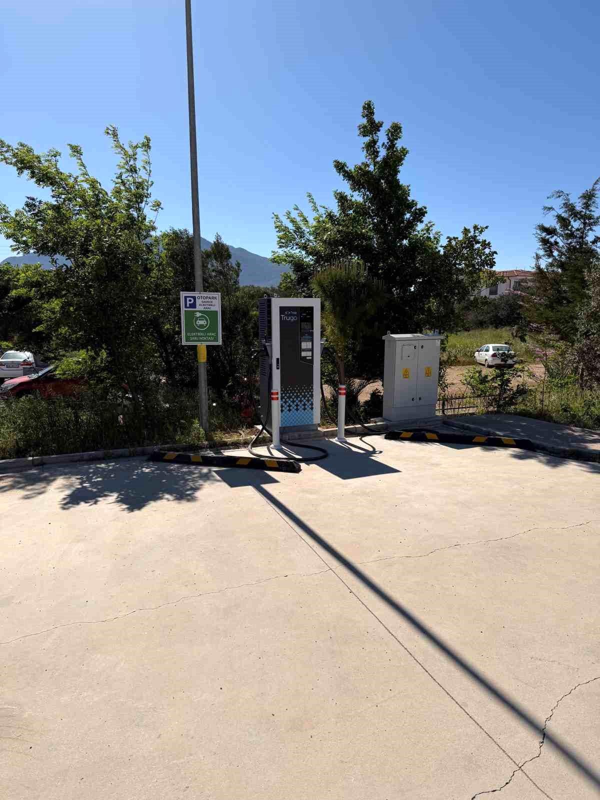 Datça Devlet Hastanesi\'nde Elektrikli Araç Şarj İstasyonu Açıldı