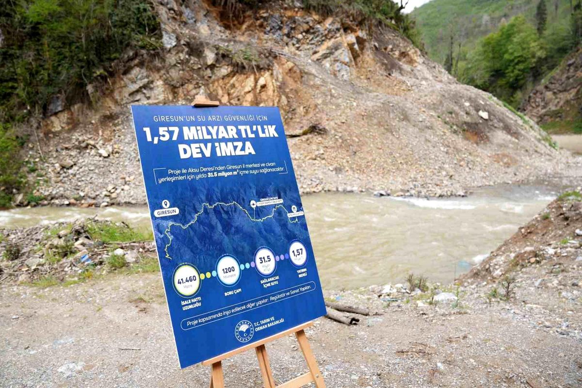 Giresun\'un 1,57 milyarlık su projesine start verildi