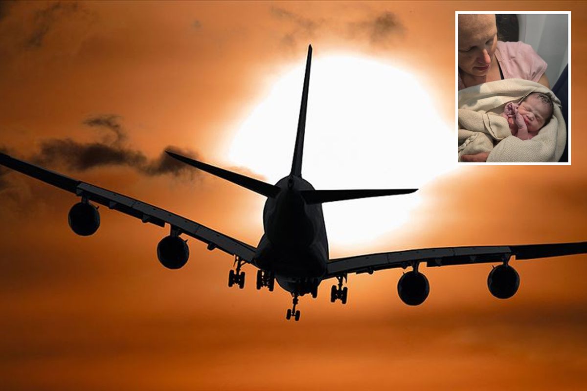 İnişe dakikalar kala uçakta mucize doğum