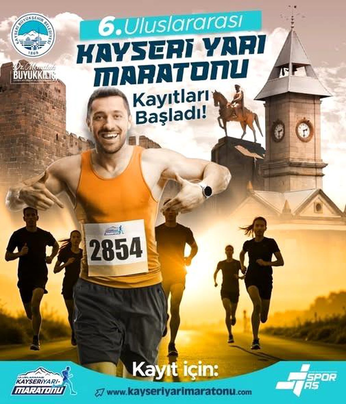 6. Uluslararası Kayseri Yarı Maratonu\'nda 10K-21K kayıtları başladı