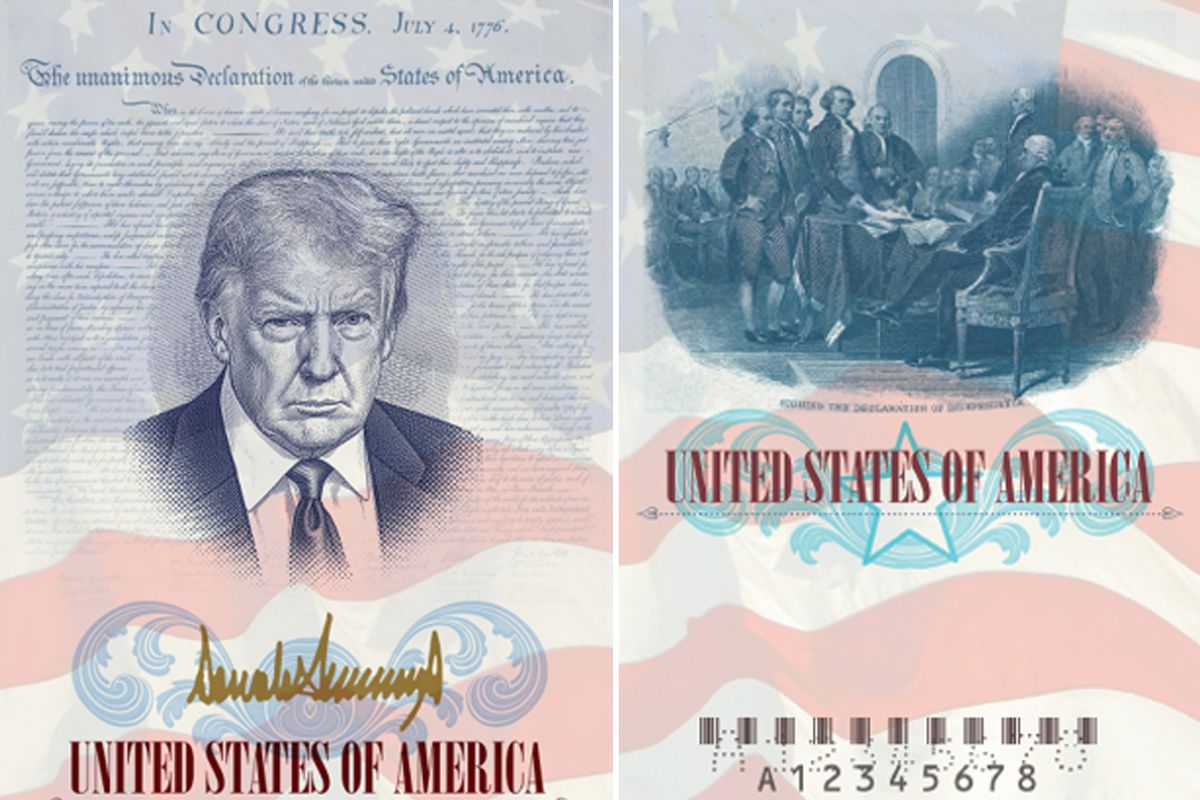 Pasaportlara Trump\'ın portresi basılacak