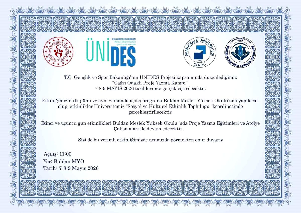 Pamukkale Üniversitesi\'nde Proje Yazma Kampı