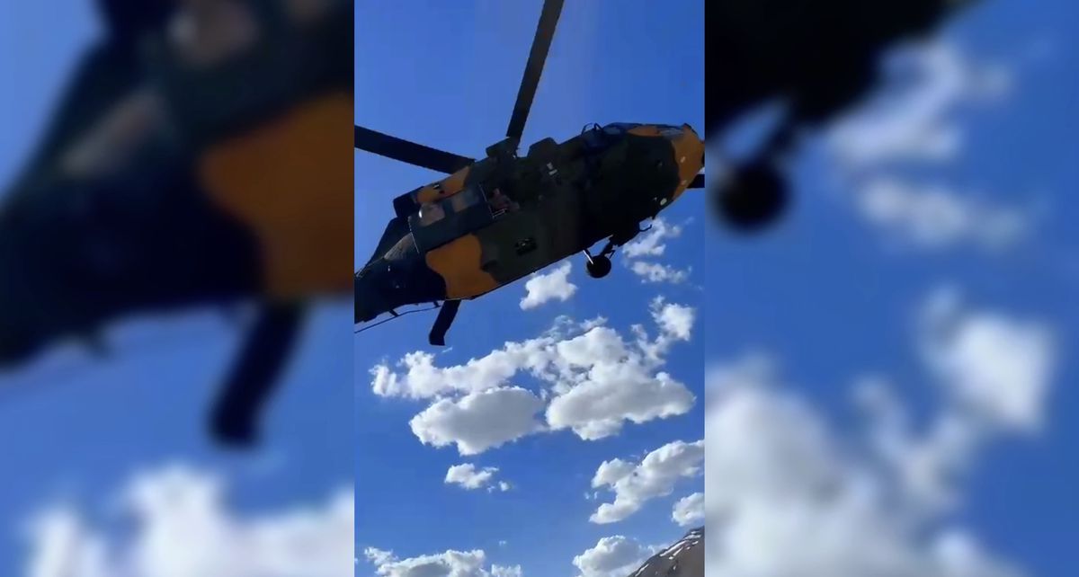 Dağda Düşen Genç Helikopterle Kurtarıldı