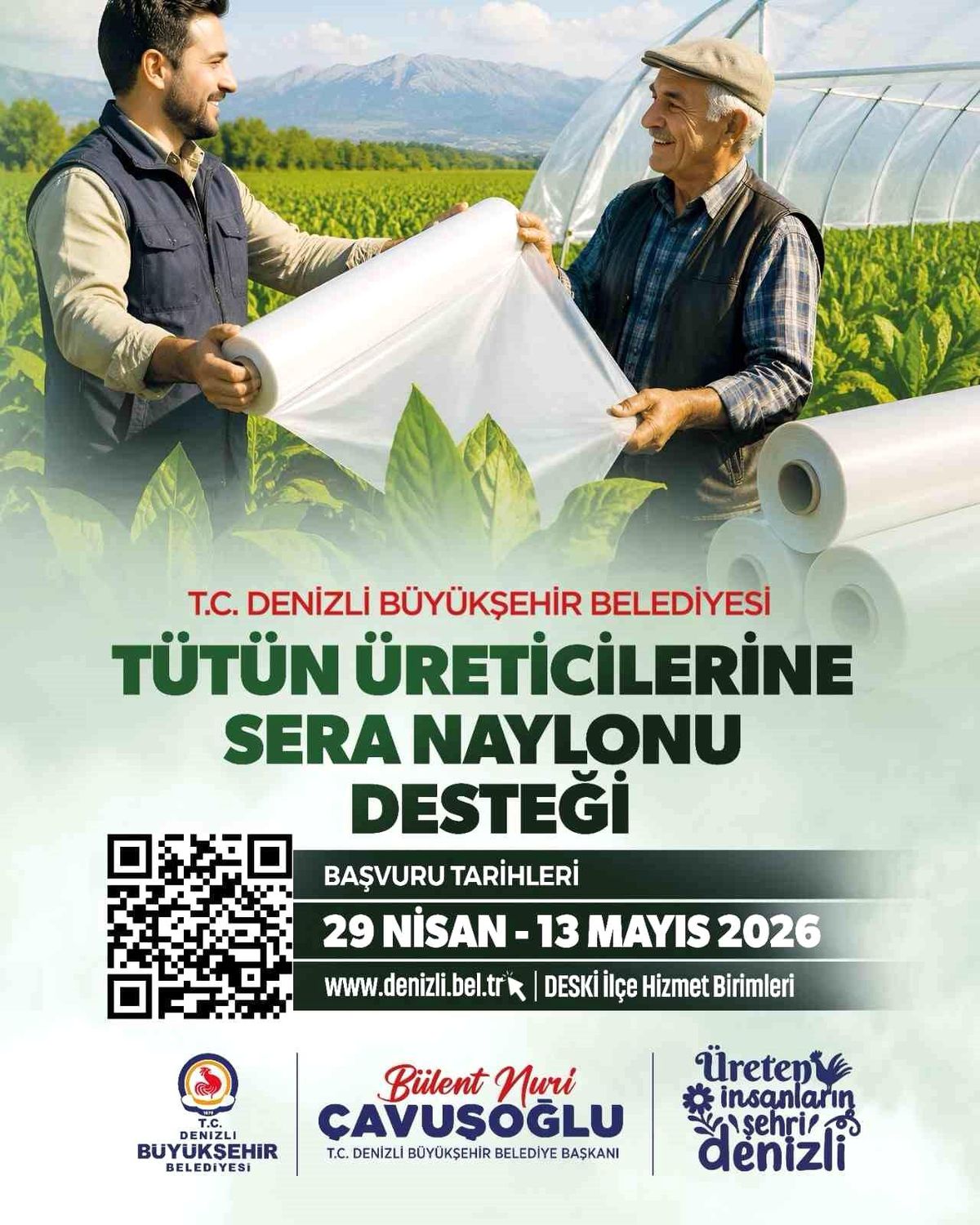 Denizli\'de tütün üreticisine destek