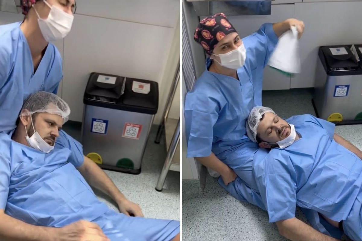 Doğumu eşi yaptı, "nazı" kocası çekti: Sosyal medyada alay konusu oldu!