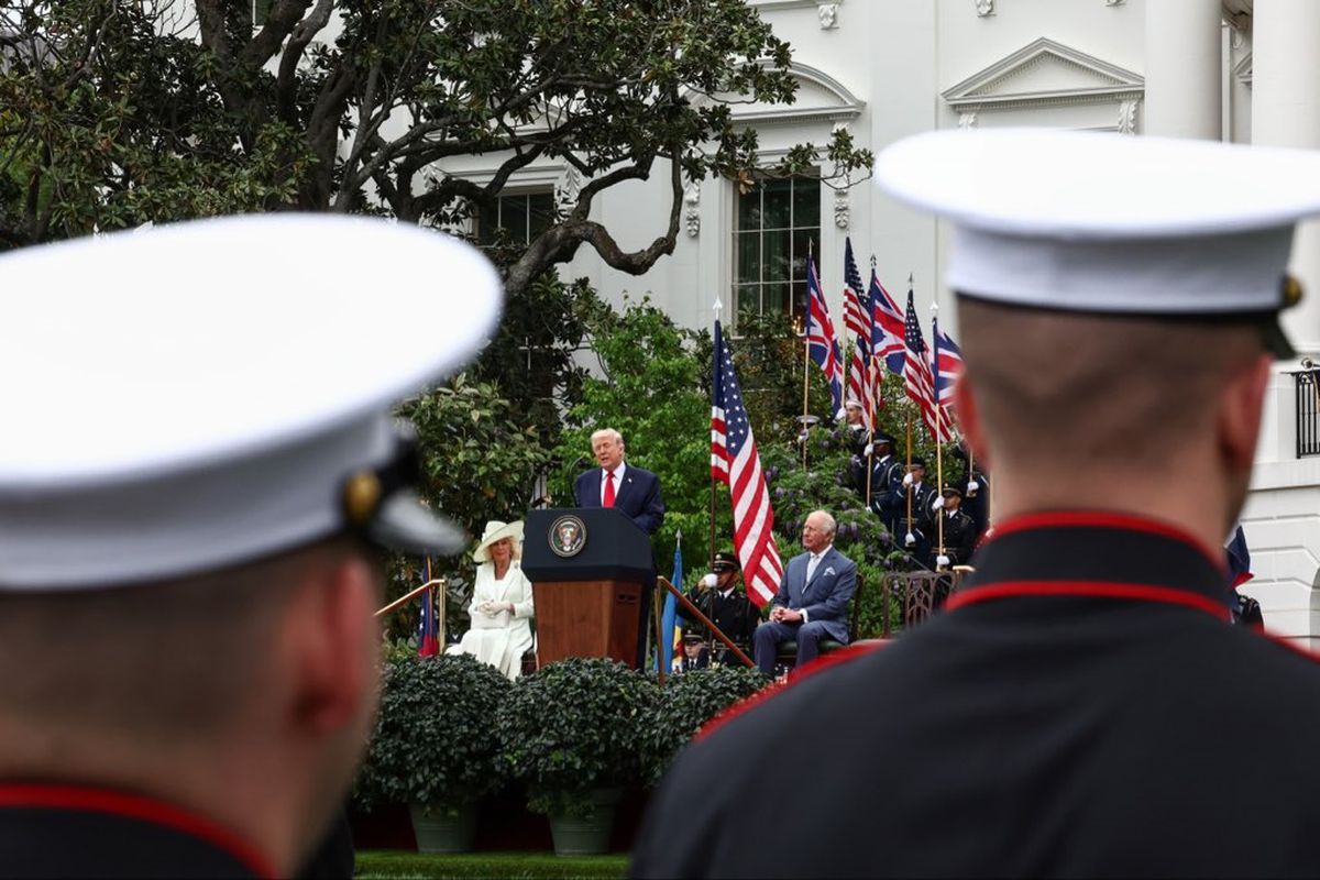 Trump, Kral Charles\'ı Beyaz Saray\'da Ağırladı