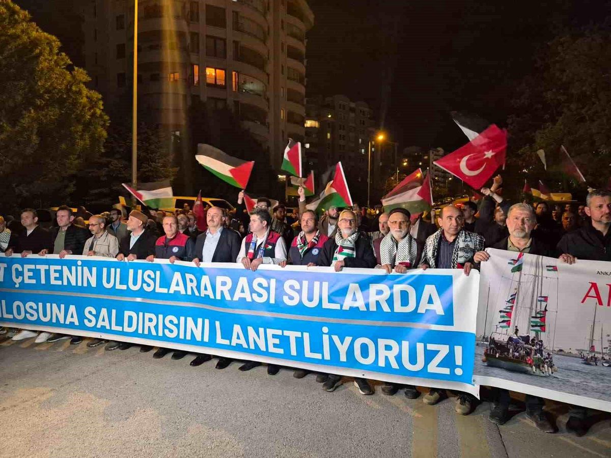 Ankara\'da Sumud Filosu eylemi