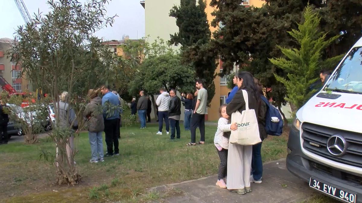 Ataşehir\'de Yangın, Engelli Köpek İçerde Kaldı