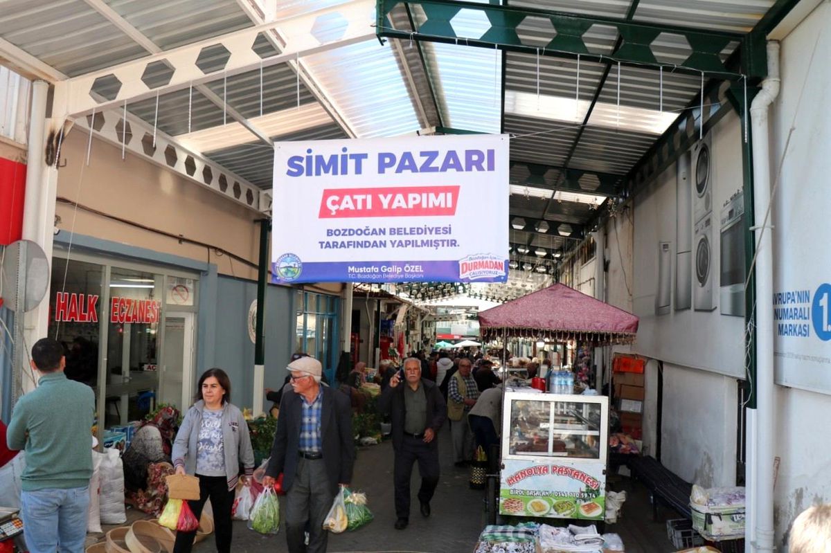 Bozdoğan\'da Simit Pazarı Sokağı düzenleme çalışması tamamlandı