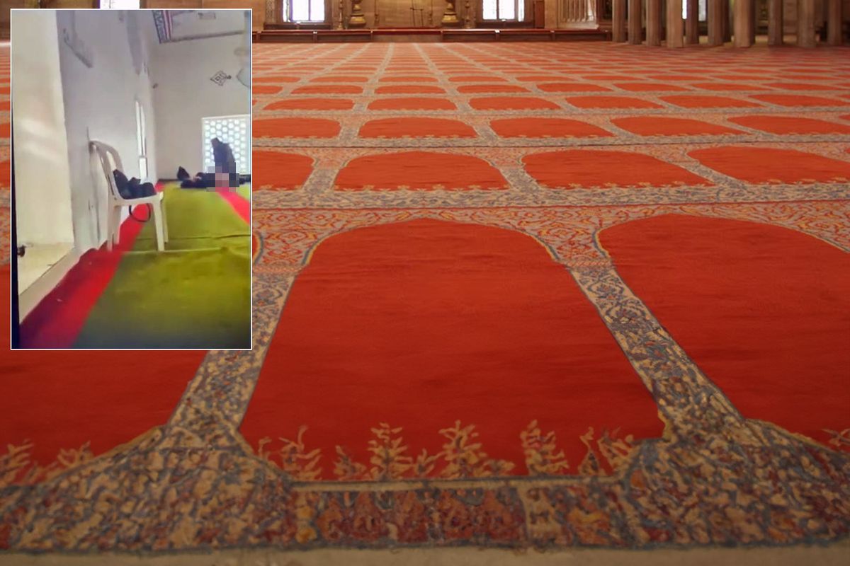 Cami içerisinde uygunsuz görüntüler! Meselenin aslı ortaya çıktı