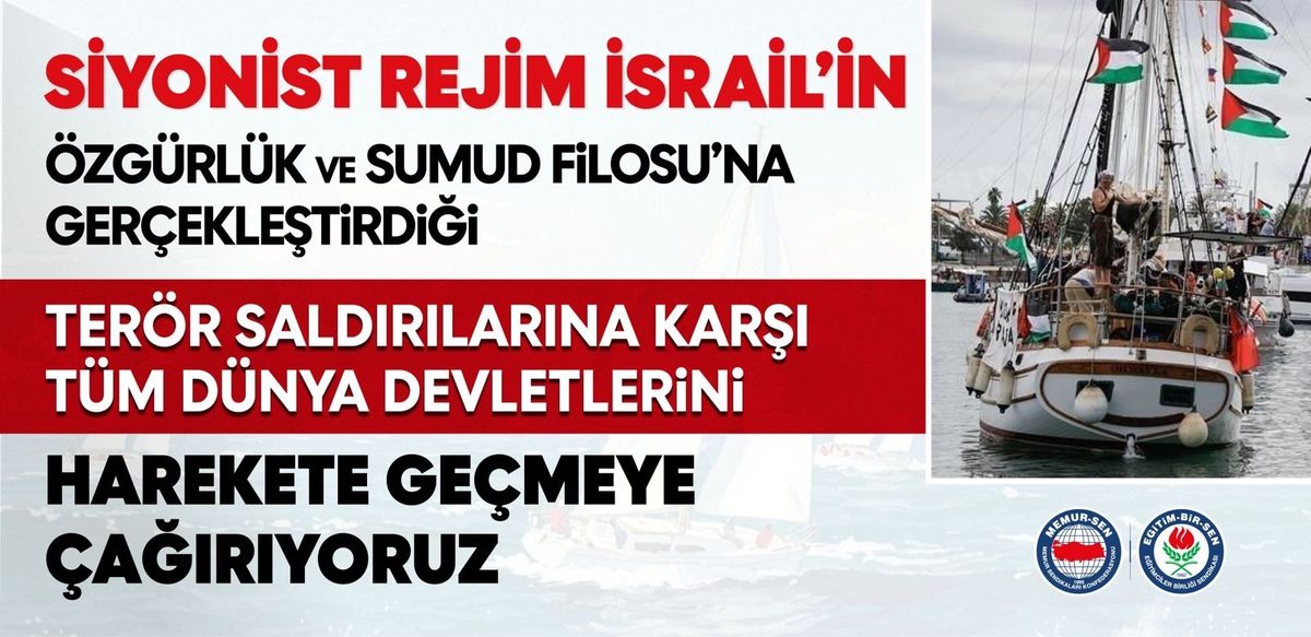 Eğitim-Bir-Sen\'den İsrail\'e Tepki