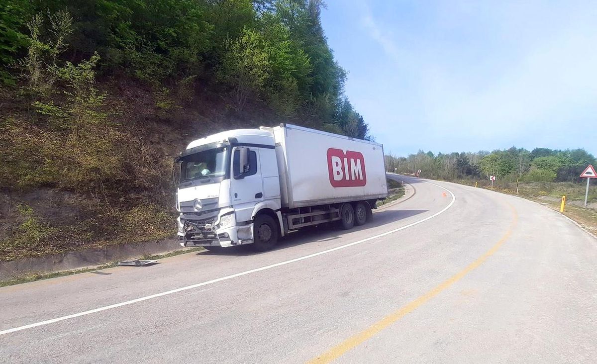 Kastamonu\'da Freni Boşalan Kamyon Kaza Yaptı