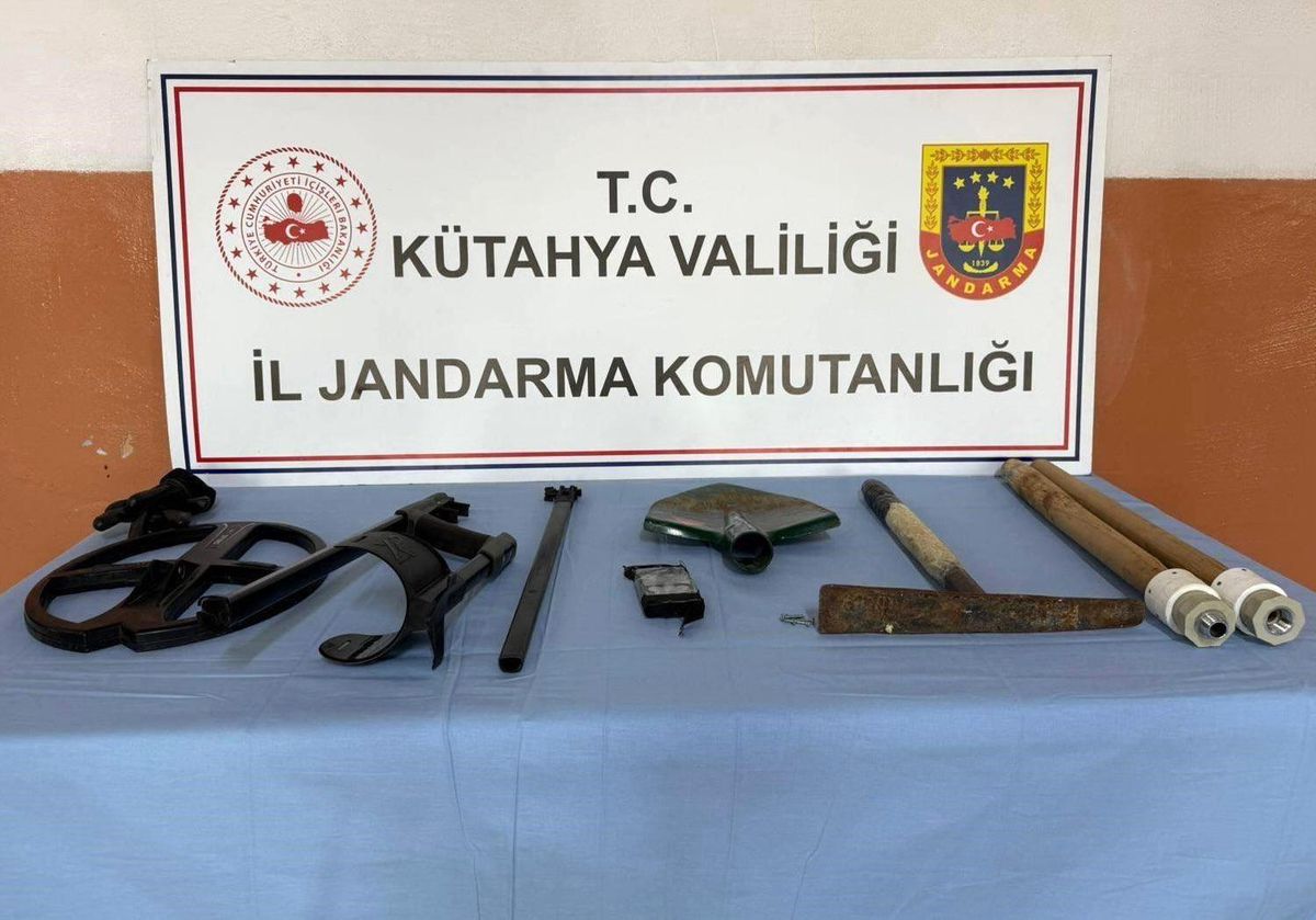 Kütahya\'da Kaçak Kazıya Operasyon