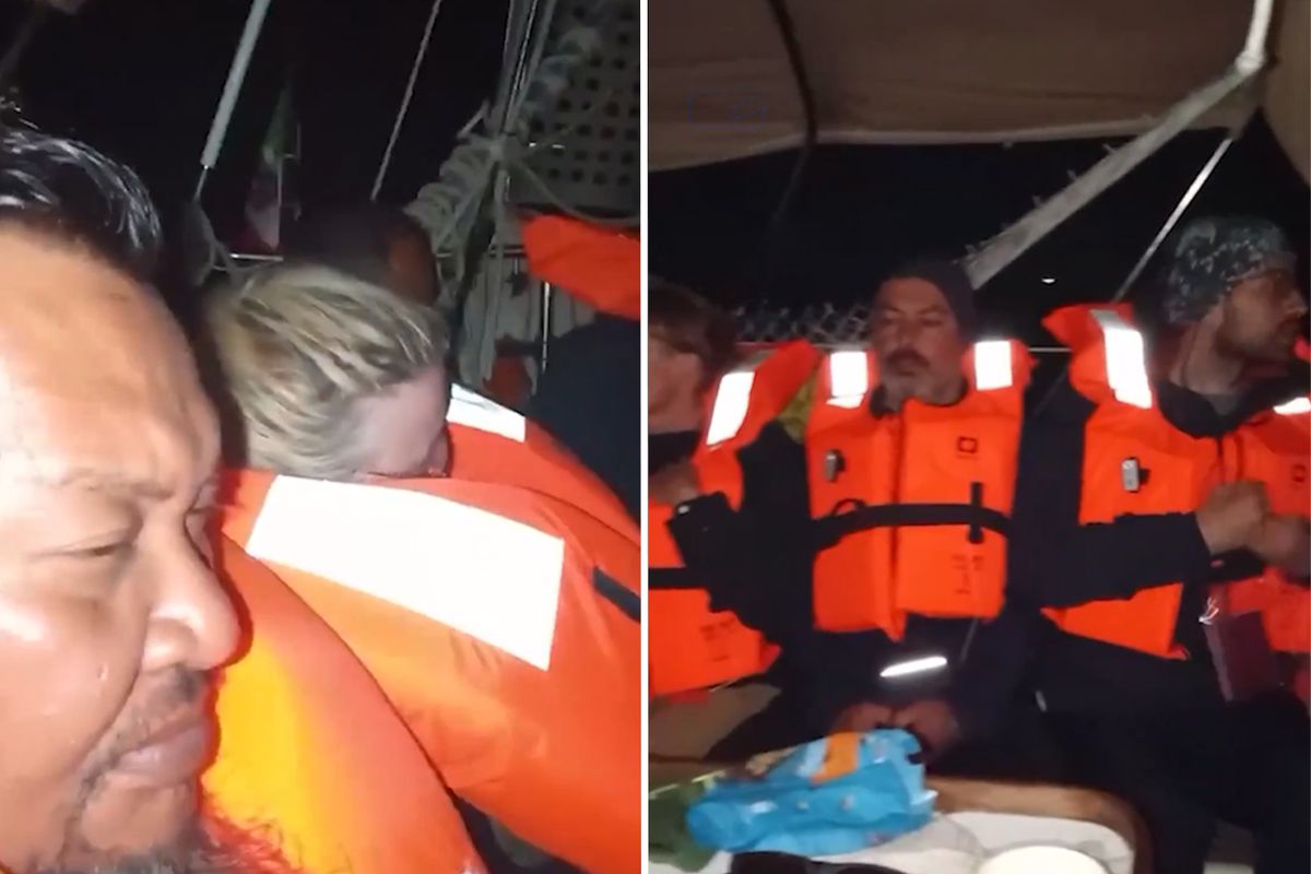 Küresel Sumud Filosu\'ndan ilk görüntüler: Aktivistler can yelekleriyle baskını bekliyor