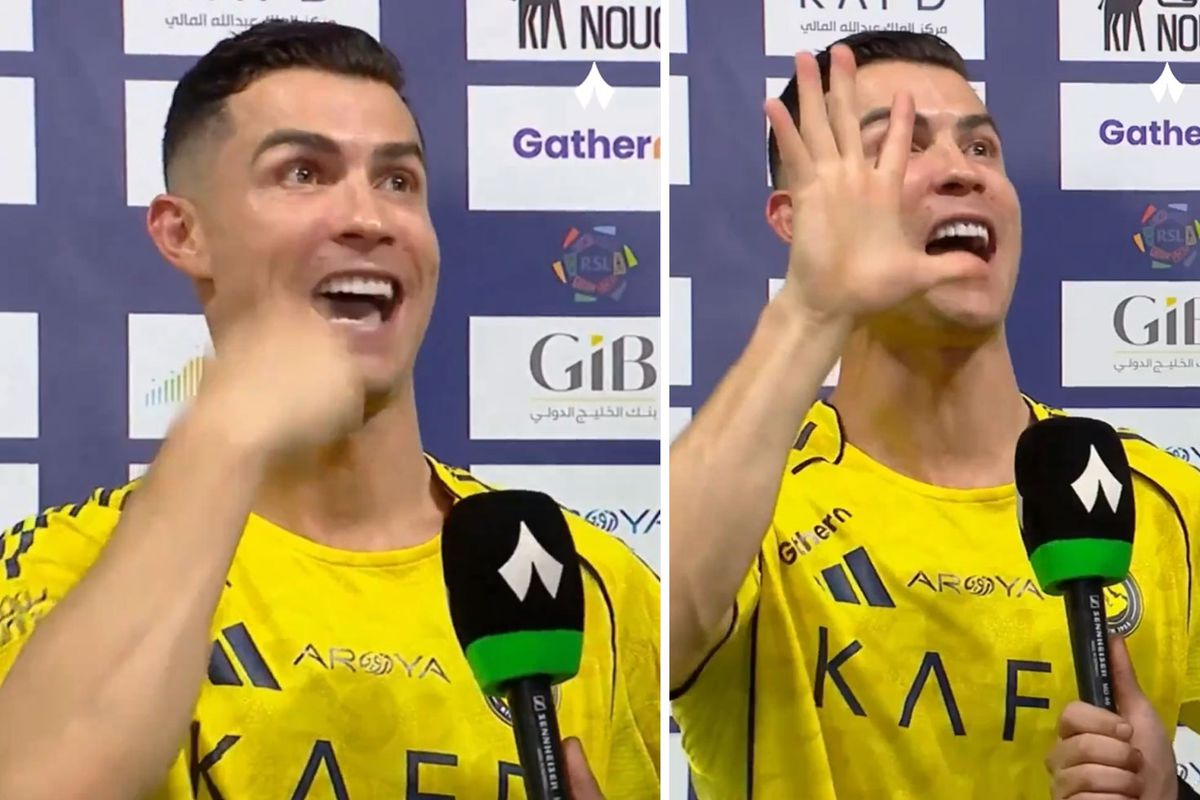 Ronaldo\'dan geceye damga vuran el hareketi