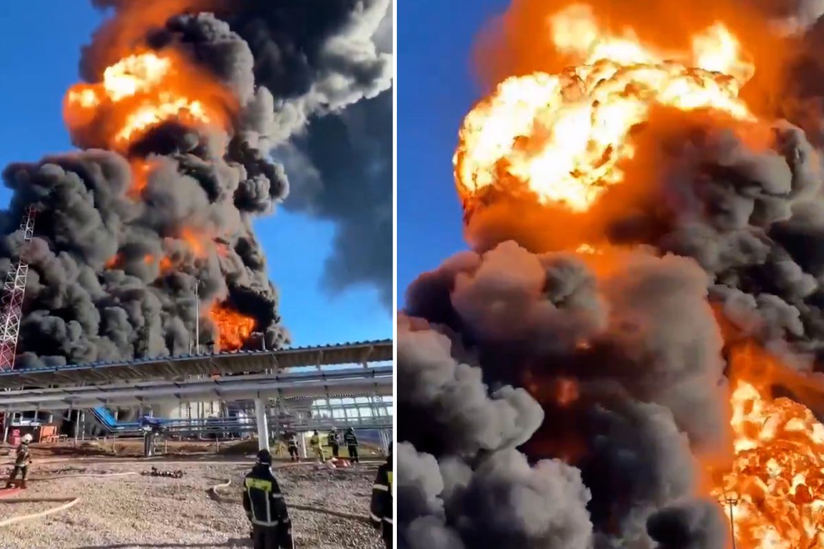 Ukrayna, Rusya\'daki dev petrol rafinerisini İHA\'larla vurdu