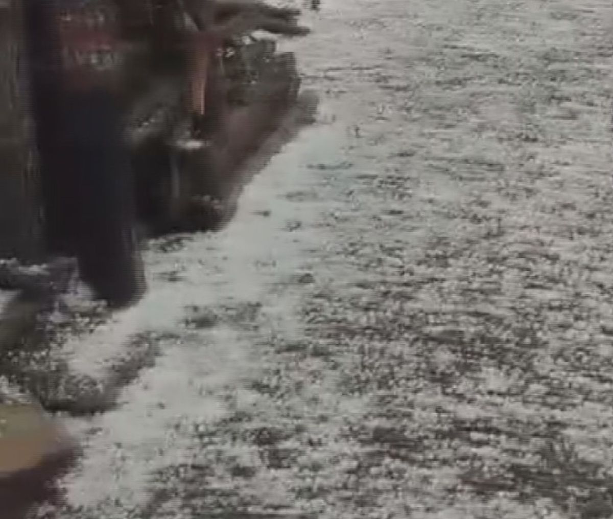 Amasya\'da Aniden Dolu Yağışı