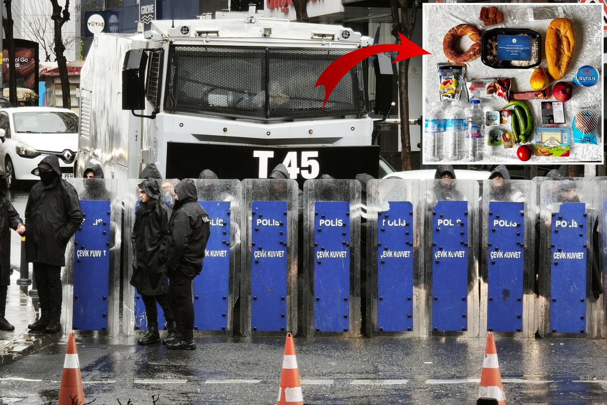 İşte 1 Mayıs\'ta görev yapan polislere dağıtılan kumanya